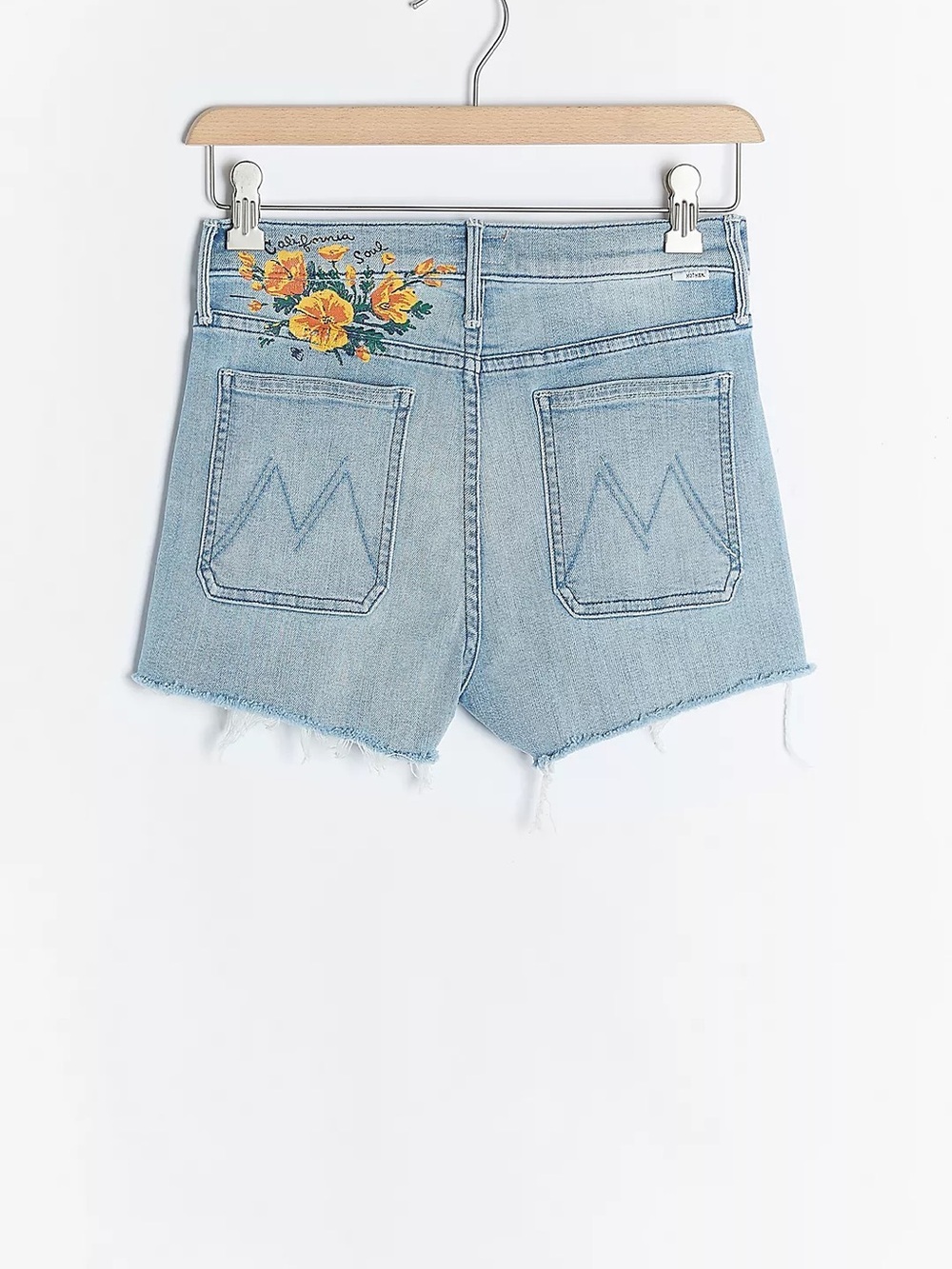 Mother Denim for Anthropologie The Patchie short in the Poppy Fields wash 25 NWT - Picture 3 of 10